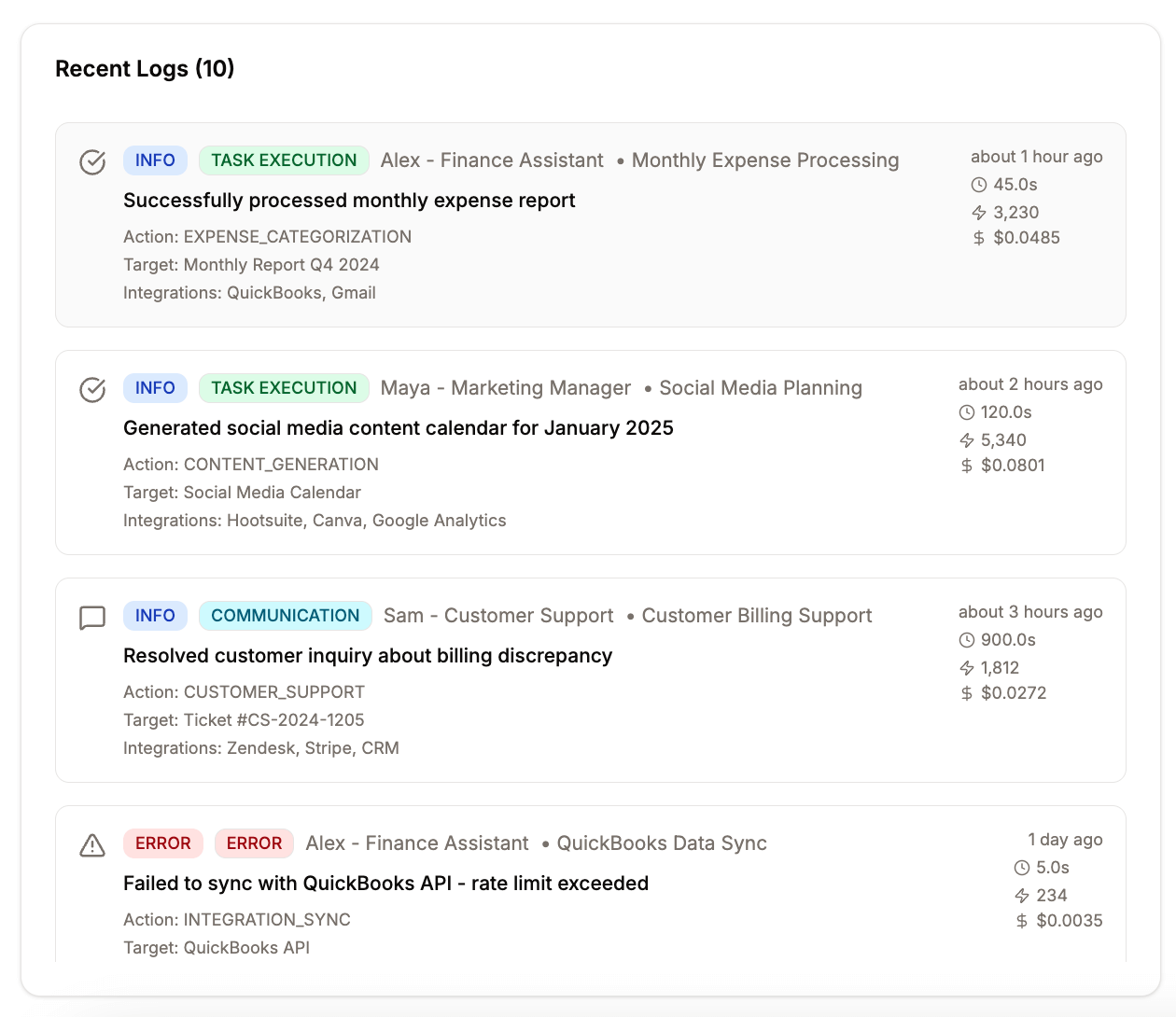Detailed Logging System